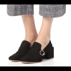 Tory Burch Suede Tess Block Heel Loafer